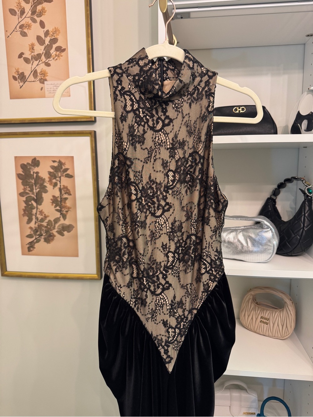 Hepburn Dress in Black Lace